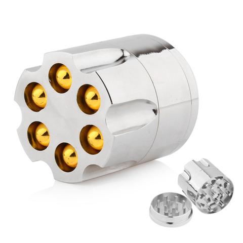 2' Aluminum 3 Piece Tobacco Spice Herb Revolver Bullet Grinder