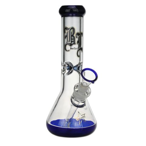 'Black Leaf' Glass Icebong blue 7mm