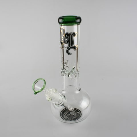 'BLACK LEAF' GLASS ICEBONG GREEN