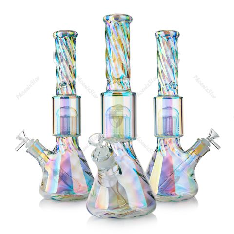 OLS RAINBOW TREE PERCOLATOR GLASS BONG 41CM