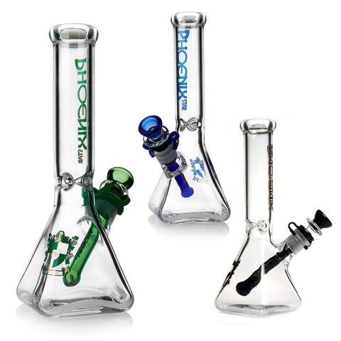 Phoenixstar Square Base Glass Beaker Bong