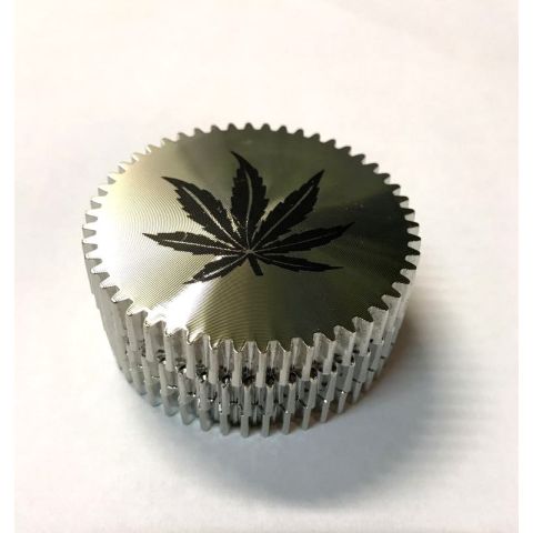 Metal Herb Grinder Leaf