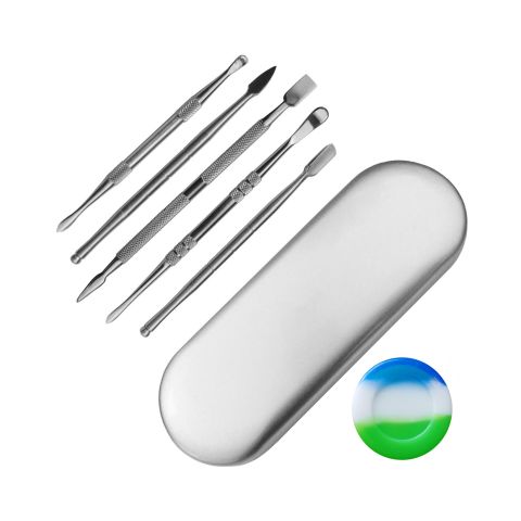 Scraper Tool Set with Silicone Jar