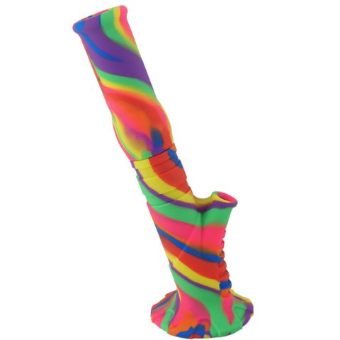 Large Silicone Bong Twisted Multi Colour