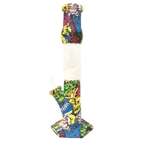 SILICONE BONG MEDIUM WITH PERCOLATOR 26CM