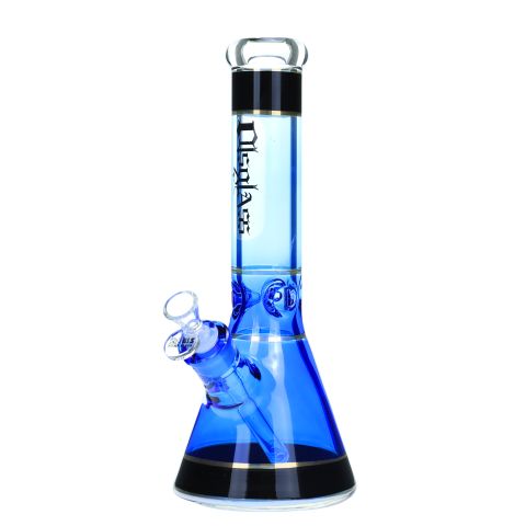 OLS FULL GLASS BONG 7MM BLUE BEAKER