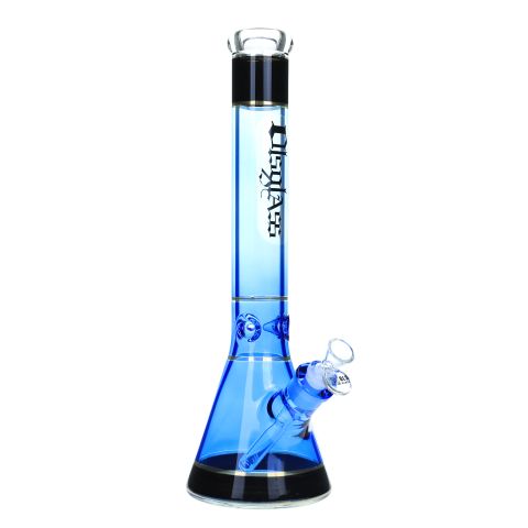 OLS FULL GLASS BONG 7MM TALL BLUE BEAKER