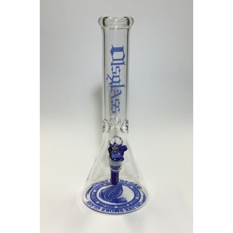 OLS SHOT GLASS BEAKER BONG SLIDER BLUE 35cm