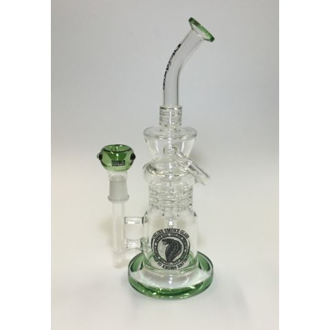 OLS Full Glass Perculator Bong Green