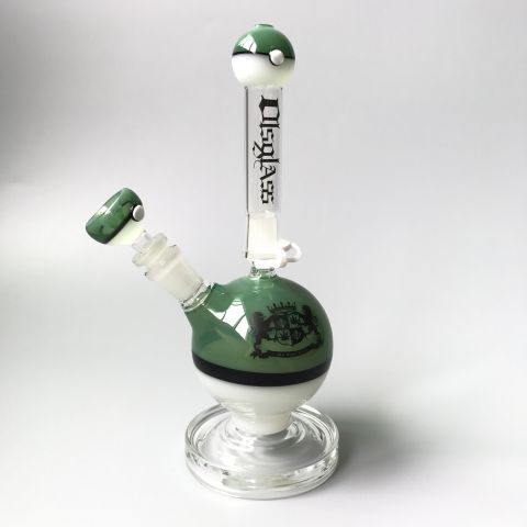 OLS Pokemon Green Bubbler Glass Bong