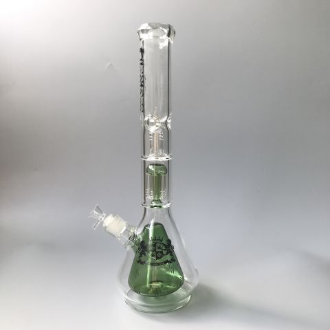 OLS 6-Arm Percolator Icebong With Double Bottle Green