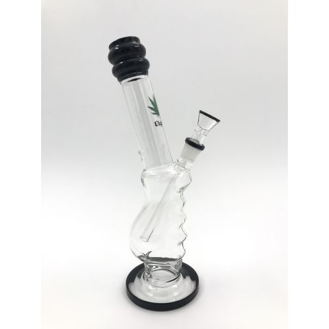 OLS FULL GLASS BONG HANDLE OF LIFE BK