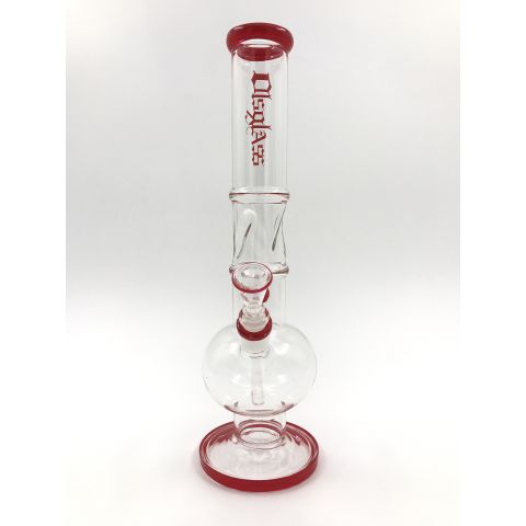 OLS ICE SLIDER BUBBLER Bong RED