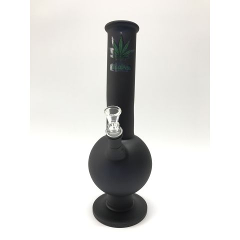 OLS FULL GLASS BUBBLER SANDBLAST BLACK