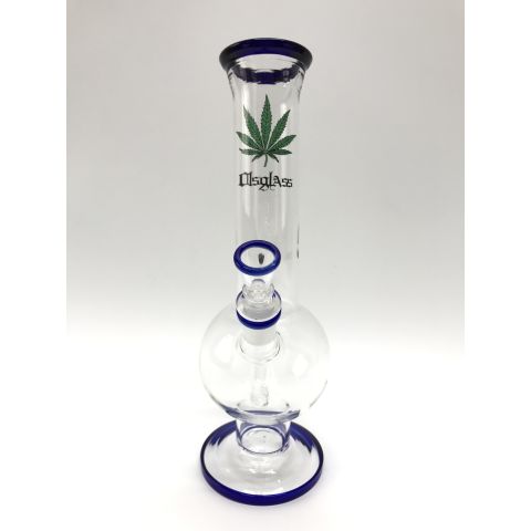 OLS FULL GLASS BONG BIG MOUTH BL