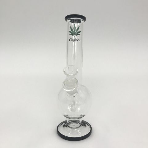 OLS FULL GLASS BUBBLER Bong BLACK