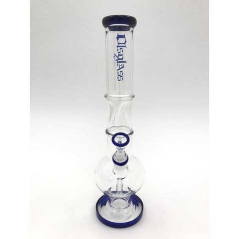 OLS ICE SLIDER BUBBLER Bong BLUE