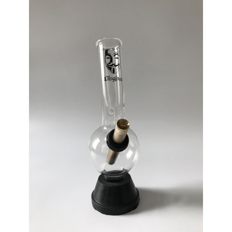 OLS RUBBER BASE GLASS BONG HURRICANE-MASK