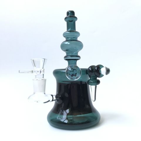 OLS FULL GLASS POKEMON PERCULATOR BONG Pale Green