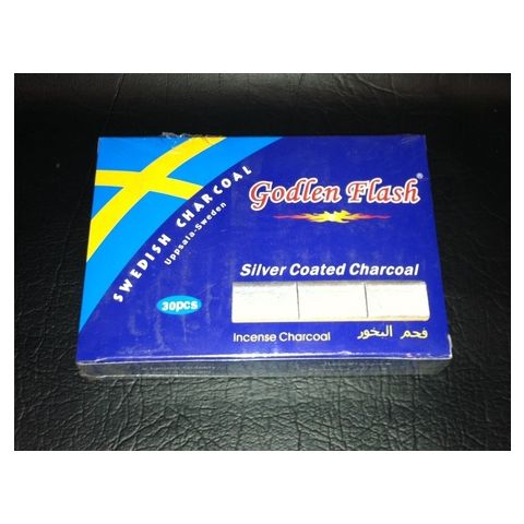 Golden Flash Shisha Charcoal--30PCS 