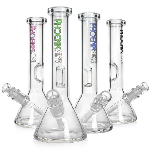 Phoenixstar 8.6" Ice Pinch Beaker Glass Bong – Insert Slide Edition