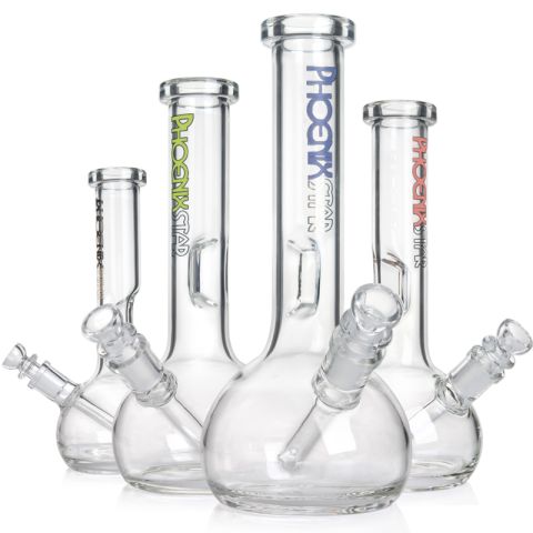 Phoenixstar 8.6" Round Base Ice Pinch Bong – Insert Slide Edition