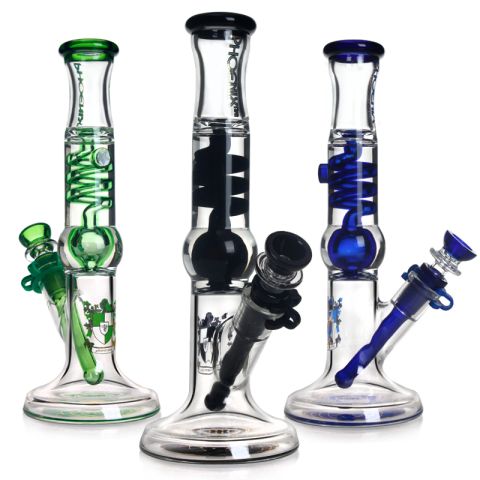 Phoenixstar 11" Freezable Coil Straight Tube Bong – Dual Tone Edition