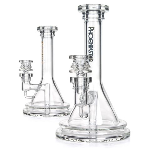 Phoenixstar 8" Arcline Upright Percolator Bubbler Glass Bong– Reinforced Base Edition