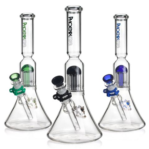 Phoenixstar 13" 10-Arm Tree Percolator Beaker Glass Bong – Ultimate Filtration Edition