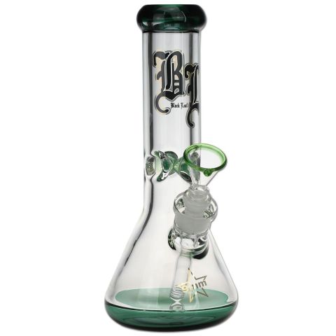 'Black Leaf' Glass Icebong green 7mm