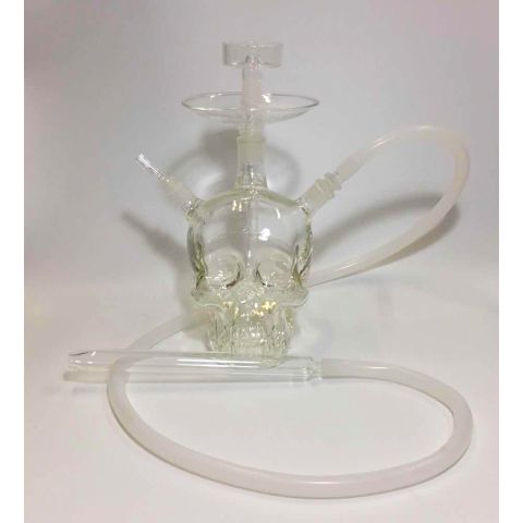 FULL GLASS SKULL HOOKAH WITH LED LIGHT