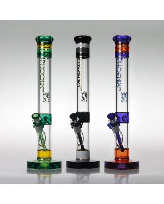 PHOENIX FULL GLASS COLORFUL TALL CYLINDER BONG 46CM