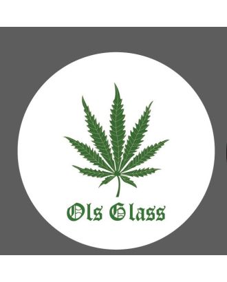 Soft Rubber Bong Mat "Green leaves 2"