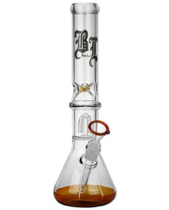 'Back Leaf' Glass Icebong 4-Arm Treepercolator amber