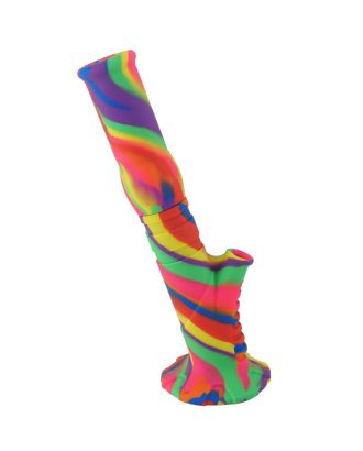 Large Silicone Bong Twisted Multi Colour