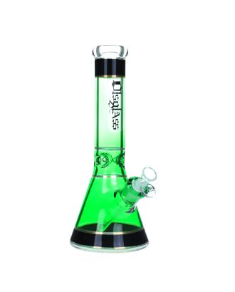 OLS FULL GLASS BONG 7MM GREEN BEAKER