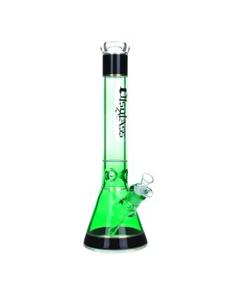 OLS FULL GLASS BONG 7MM TALL GREEN BEAKER