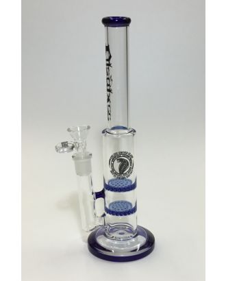 OLS FULL GLASS double HONEYCOMB PERCULATOR- BLUE