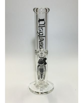 OLS Full Glass Cylinder Bong BK 9mm