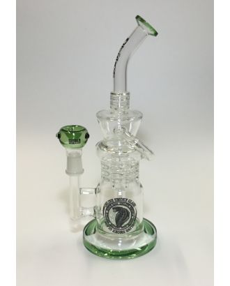 OLS Full Glass Perculator Bong Green