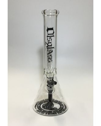 OLS SHOT GLASS BEAKER BONG SLIDER BLACK 35cm