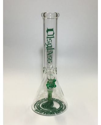 OLS SHOT GLASS BEAKER BONG SLIDER GREEN 35cm