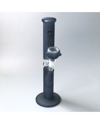 OLS Sand Blasting Straight Tube Bong Black