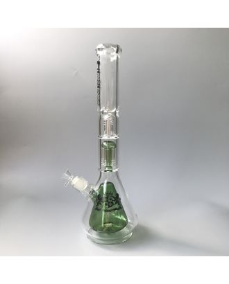 OLS 6-Arm Percolator Icebong With Double Bottle Green