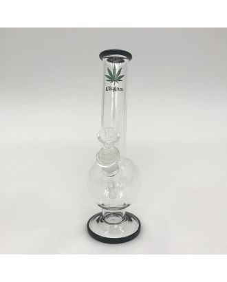 OLS FULL GLASS BUBBLER Bong BLACK