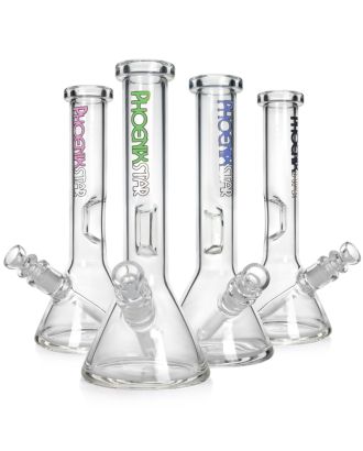 Phoenixstar 8.6" Ice Pinch Beaker Glass Bong – Insert Slide Edition