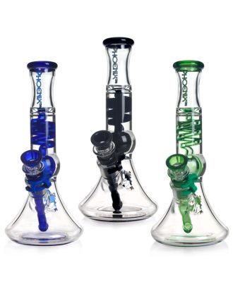 Phoenixstar 11" Freezable Coil Beaker Glass Bong - Dual Color Edition