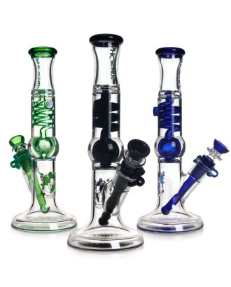 Phoenixstar 11" Freezable Coil Straight Tube Bong – Dual Tone Edition