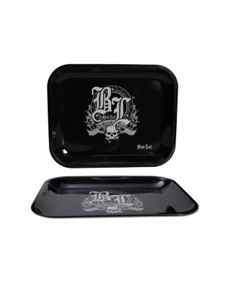 Black Leaf Metal Tray 