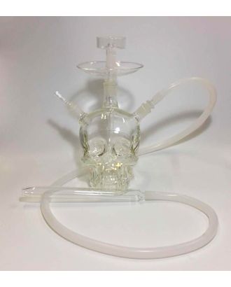 FULL GLASS SKULL HOOKAH WITH LED LIGHT